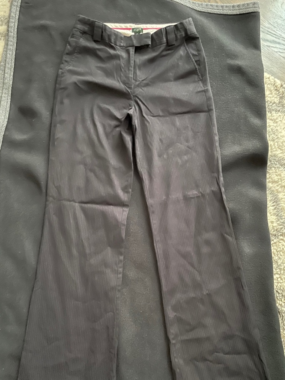 J.Crew Factory Favorite Fit Tab Front Cuffed Pinstripe Trouser Pants